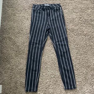 Striped skinny jeans